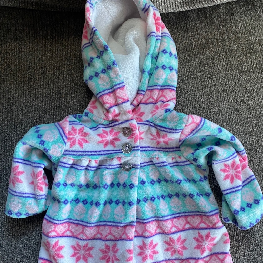Infant fleece button hoodie